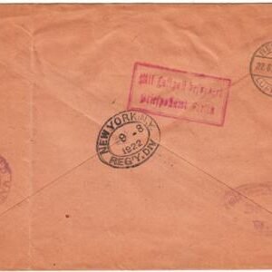 Germany 1922 Registered Early Airmail Large Cover with C3-C11