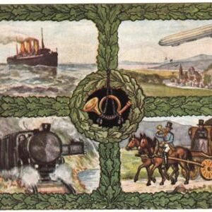 Germany 1922 Early Airmail on Colored 5pf Postal Card