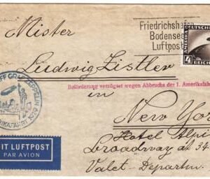 Germany 1929 Zeppelin America Flight Cover to NY
