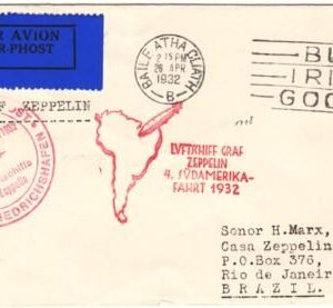 Ireland 1932 4th South America Zeppelin Flight on VF Cover