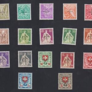 Swiss Officials Zunstein 1-18 LH C9, 12, 14 NH sfr 1,050.00