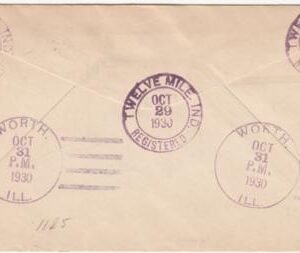 US Indiana, Twelve Mile 638, 641, 689 Fancy Cancel Cover