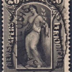 US PR123 Newspaper Fine Used S-O-N St. Louis Oval Cancel cv 200.00