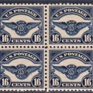 US C5 Airmail VF Mint NH Block cv $480