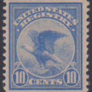 US F1 Registration Stamp VF + LH cv $75