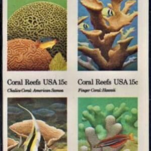 US 1827-30b Error VF NH Coral Reef Imperf Block cv 350.00