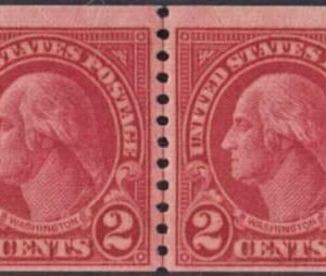 US 599a F - VF NH Line Pair, Very Fresh, cv $1,150