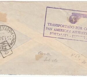 Italy 1934 Pan Am Direct Flight to Argentina with C34 and Proper Backstamps