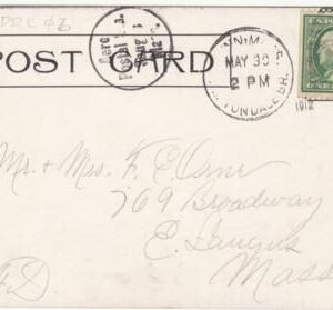 US 1912 Cliftondale, MA Flight sent to E. Saugus, MA on PPC