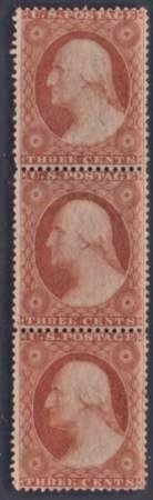 INV-17295itExt_a0caa8ad-9ff6-49fb-9d61-0c0eb0c396bc US 26 Early Classics F - VF Mint No Gum Strip of 3, cv $90