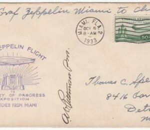 US 1933 C18  XF stamp on FDC to Chicago, Signed A. Pittman, PM
