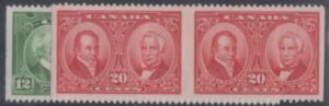 Canada 147b-8b XF Mint NH Horizontal Pairs, Vertical Imperf cv $360