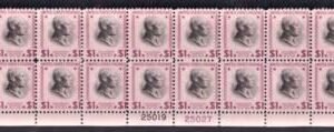 US 832c Red Violet bottom plate strip of 20 F+ NH