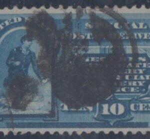 US E1 Special Delivery XF Used Cancel Slightly Heavy, but Incredibly Well Centered - cv $80
