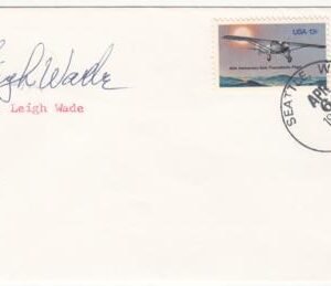 US 1980 1710 + 1582 on Unaddressed Cover Signed by General Leigh Wade, Pilot