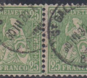 Switzerland 65 Used Pair cv $208