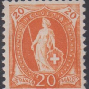 Switzerland 82c F - VF NH Pristine Color + Gum, 2 Swiss Certs, cv $1,650