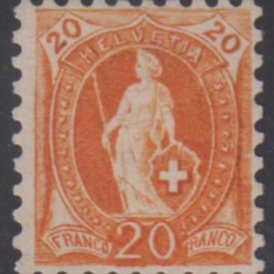 Switzerland 89 Fine NH Rich Color - Renggli Cert. cv $2,100