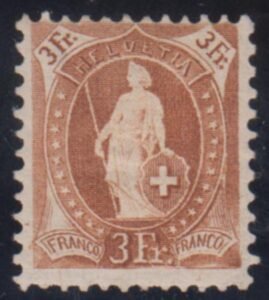 Switzerland 111 Fine Hinged Small thin, Guinand Cert. cv $250