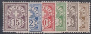 Switzerland 113-18 VF - XF Mint NH cv $287