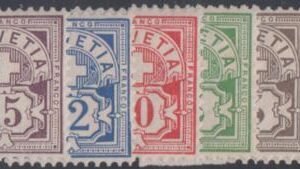 Switzerland 113-18 VF - XF Mint NH cv $287