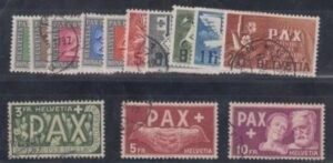 Switzerland 293-305 Used VF Set cv $895