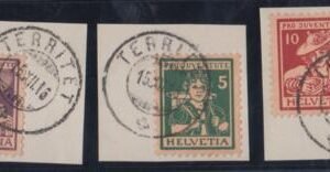 Switzerland B4-6 VF Used On Piece with S-O-N Full Cancels