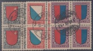 Switzerland B15-17 VF Used Each Signed Liniger cv $1,140