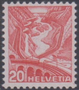Switzerland 232 Variety NH Double Print cv $625