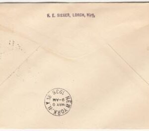Germany 1936 1st  Hindenburg North America with On Board Cancel, to NY
