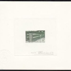 Central Africa 103 Artist Die Proof in Green,Spinning Machine