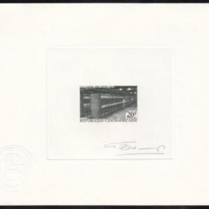 Central Africa 103 Artist Die Proof in Black,Spinning Machine