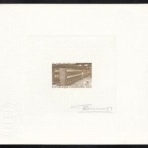 Central Africa 103 Artist Die Proof in Olive,Spinning Machine