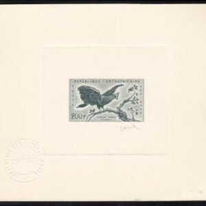 Central Africa C2 Artist Die Proof in Sepia, Bird