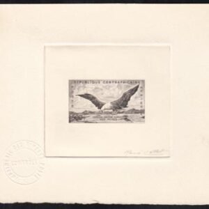 Central Africa C3 Artist Die Proof in Deep Brown, Bird