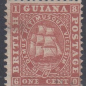 British Guiana 17 LH Thin + Slight Cut at Left, cv $425