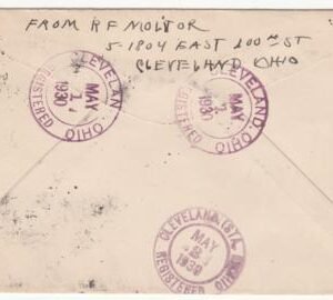 US Ohio, Cleveland 622, 636 Fancy Cancel Cover, Wagon Wheel