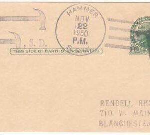 US South Dakota, Hammer UX26 Fancy Cancel Cover