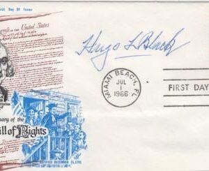 US 1312 FDC Signed by Hugo Black, Supreme Court Justice
