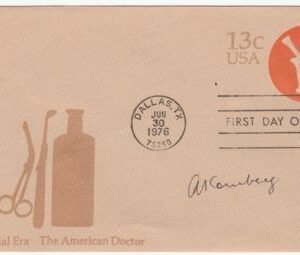 US  U574 FDC Signed by Arthur Kornberg, Nobel Prize wiinner 1959