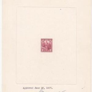 US 643 P1 Large Die Proof for Vermont Sesquientennial, Signed