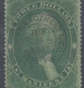 US R86c Revenue VF Used Brown Brothers + Co. S-O-N Cancel - Beautiful! cv $55