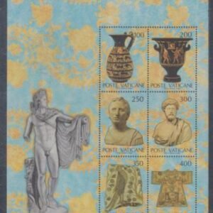 Vatican 718 S/S Error Silver Coat of Arms Missing. VF NH - Rare! cv $1,680