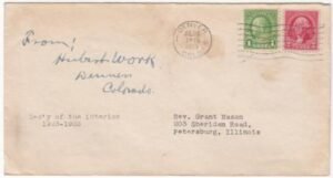 US 1933 Cover with 707, 552 Signed by Hubert Work, Sec. of the Interior