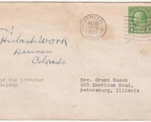 US 1933 Cover with 707, 552 Signed by Hubert Work, Sec. of the Interior