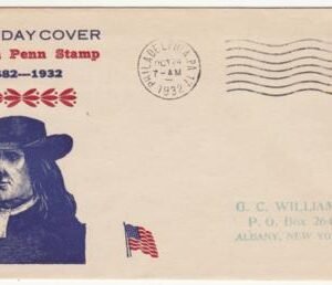 US 1932 724 FDC Signed by Gifford Pinchot as Governor