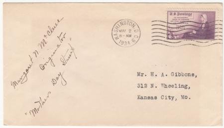 INV-17931itExt_e9f7b195-e1ce-4b97-8ccc-c63e0d044c86 US 1934 Cover with 737 Signed by Margaret N. McClure, originator of stamp