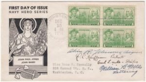 US  709 FDC Signed by the Designers and Engravers