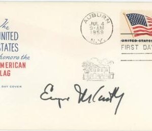 US 1959 1132 FDC Signed by Senator Eugene McCarthy