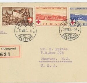 Switzerland 268-269 FDC Sent Registered from Luzern to USA